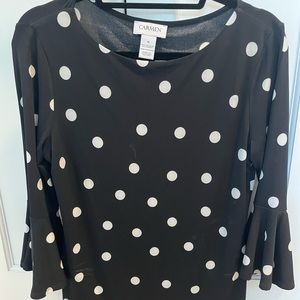 Carmen Marc Valvo Polka dot top